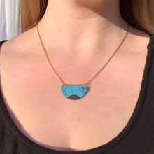 Load image into Gallery viewer, Semi Necklace - turquoise &amp; gold

